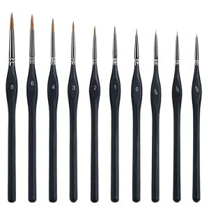 画筆セット10本セット面相筆勾線筆極細筆水彩筆水彩画水墨画日本画使いやすいペイントブラシアクリル筆プラモデル塗装筆美術画線筆