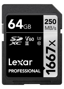 OriginalLexar1667xV60250MB/sFlashMemorysdcards64GB128GB256GBUHS-IIU3CardhighspeedSDXCFor3D4KHDvideo64GB