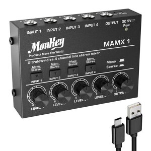 Moukey��m�C�Y4�`�����l�����C���~�j�I�[�f�B�I�~�L�T�[�ADC5V�A4�X�e���I�E���g���A�T�u�~�L�V���O�p�A���K�̓N���u��o�[�����A�M�^�[�A�x�[�X�A�L�[�{�[�h�p�~�L�T�[�AMAMX1