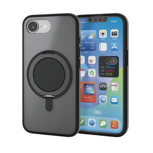 �G���R��iPhone16e�P�[�X�ϏՌ��Ռ��z���w�ʏ����h�~�}�O�l�b�g���C�����X�[�d�Ή������Y�ی�MAGKEEP�}�b�g�u���b�NPM-A25SMAGSTBK