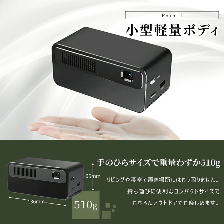 楽天市場】【アウトレット】モバイル プロジェクター PicoCube H300 