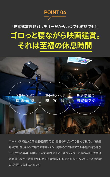 楽天市場】【アウトレット】モバイル プロジェクター PicoCube X 小型 