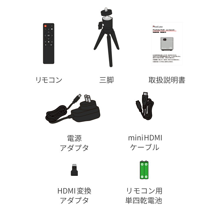 楽天市場】超小型プロジェクター PicoCube plus タッチパッド アプリ 