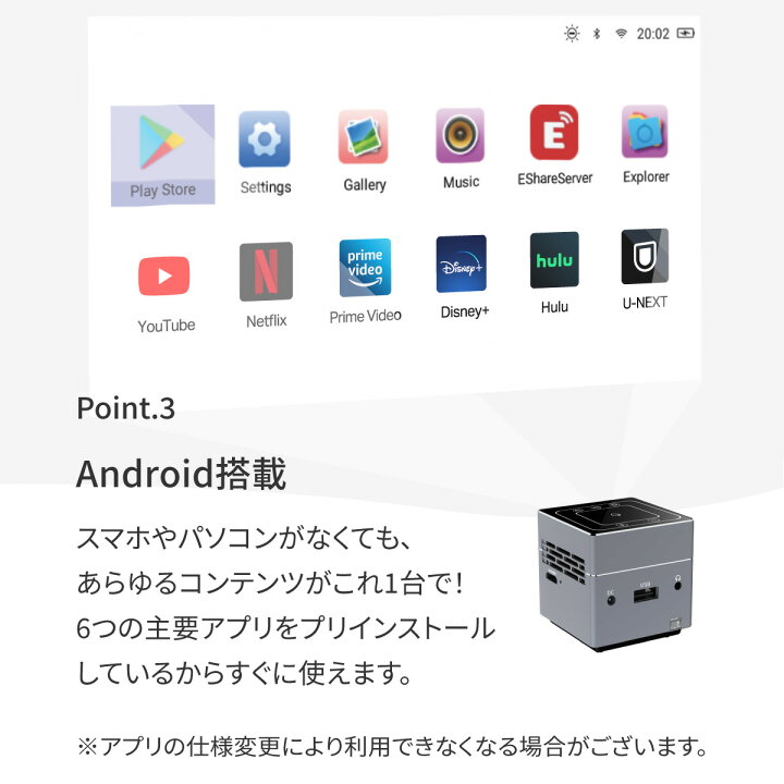 楽天市場】＼ マラソン中10％OFFクーポン ／モバイル プロジェクター 
