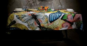 �C�^���A�Y �D�� ���� �t�@�u���b�N �G�� �~�� �e�[�u���N���X ALI TOVAGLIA / �A�[�� �e�[�u���N���X 200cm×300cm