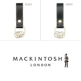 マッキントッシュ ロンドン MACKINTOSH LONDON ヘリテイジ HERITAGE キー ホルダー リング KEY HOLDER RING 鍵 カギ アタッチメント ヌメ 牛 本 革 シンプル 経年変化 エイジング メンズ レディース ユニセックス 上品 小物 laj6060026 BLACK GREEN 黒 緑 ブラック グリーン