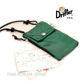 ドリフター エヴァンス ショルダー DFV1160 01 36 58 77 25 42 小銭 鍵 カード マルチ ケース スマホ ポーチ トラベル ブラック 黒 グリーン 緑 ゼブラ 縦縞 レオパード 豹 ブルー ピンク 青 桃 淡 Drifter EVANS SHOULDER BLACK GREEN ZEBRA LEOPARD PASTEL BLUE PALE PINK