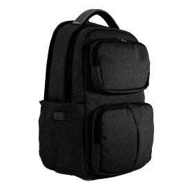 ピーケージー PKG オーロラ AURORA 2 DAY PACK BACK PACK バックパック リュックサック メンズ レディース ユニセックス ビジネス オフィス カジュアル ノートパソコン PC ラップトップ 蛇腹 復刻 収納 軽量 大容量 撥水 ヴィーガンレザー li0000605-0090 BLACK ブラック 黒