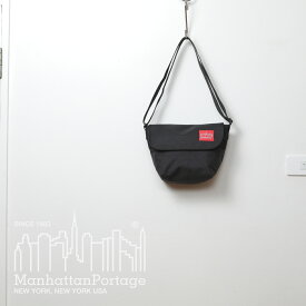 マンハッタン ポーテージ ミニ メッセンジャー バッグ 1603 ショルダー クロスボディ コンパクト ベーシック アウトドア レジャー メンズ レディース ユニセックス カジュアル 外出 散歩 シンプル ナイロン Manhattan Portage Casual Messenger Bag ブラック Black 黒