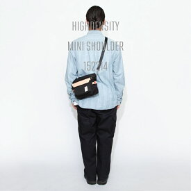 アッソブ AS2OV アンバイ UNBY ハイデンシティ HIGHDENSITY ミニ ショルダー バッグ MINI SHOULDER BAG コンパクト クロスボディ 通勤 通学 カジュアル ナイロン ポリエステル レザー メンズ レディース ユニセックス luy0152314 BLACK NAVY 黒 紺 ブラック ネイビー