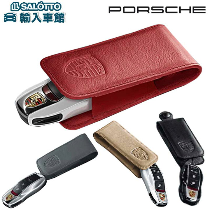 Porsche ポルシェ レザーキーケース グレー（ポルシェ 純正 正規品  