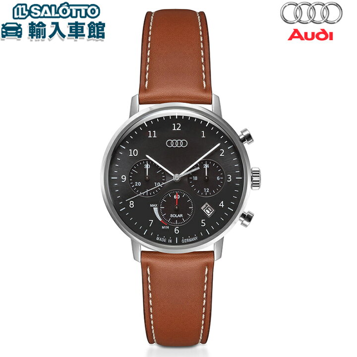 楽天市場】【 AUDI 純正 】腕時計 ソーラー 充電 ドイツ製 グレー 