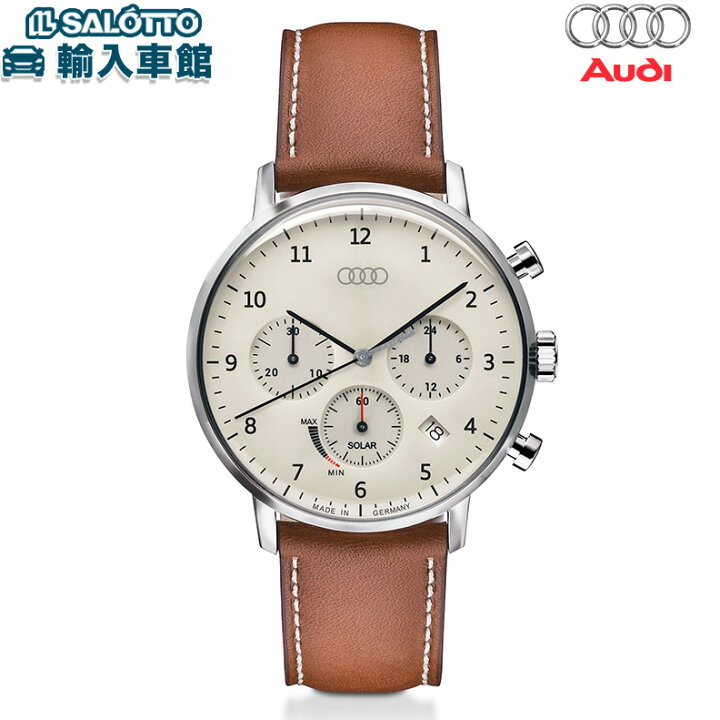 楽天市場】【 AUDI 純正 】腕時計 太陽電池式 ドイツ製 クロノグラフ  