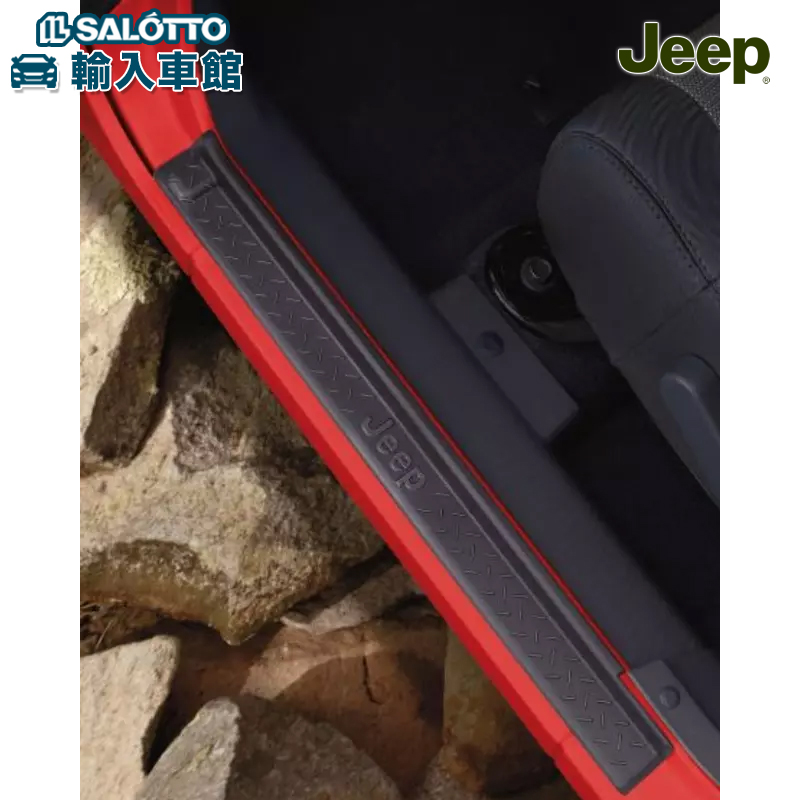 Jeep オリジナル ジープ アクセサリー JEEP 純正 JK [宅送] ラングラー 2ドア専用 ステップ スカッフ ドア フロント 2枚セット ブラック お得クーポン発行中 保護 プレート