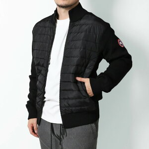 �q�N�[�|��5%OFF�r�J�i�_�O�[�X�^CANADA GOOSE HYBRIDGE KNIT JACKET�E�n�C�u���b�W�j�b�g�W���P�b�g�����Y�E�W�b�v�A�b�v�u���]���E�_�E���ؑ�(�u���b�N) 6830M 9061�^BLACK�^SLIM FIT[�ԕiOK]