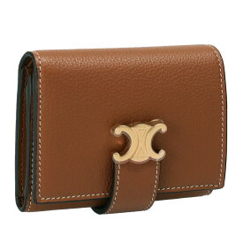 〈クーポン5%OFF〉セリーヌ／CELINE "FINE STRAP WALLET・ファインウォレット" ヴィクトワール・サプルカーフスキン・三つ折り財布・コンパクトウォレット (タン) 10M963GHH 04LU／TAN[返品OK]