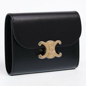 �q�|�C���g5�{�r�Z���[�k�^CELINE SMALL WALLET�E�X���[���E�H���b�g�g���I���t���V���C�j�[�J�[�t�X�L���E3�܂菬���z�E�R���p�N�g�E�H���b�g(�u���b�N) 10D78 3DPV 38NO�^BLACK[�ԕiOK]