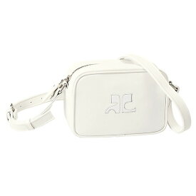 〈ポイント5倍〉クレージュ／COURREGES "CAMERA REEDITION・カメラリーディション " 斜め掛けショルダーバッグ・カメラバッグ(ブラック・チョコレート・ホワイト・ピンク)PERGSA049CR0010[返品OK]