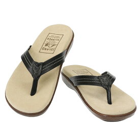 〈SALE〉〈クーポン5%OFF〉 アイランドスリッパ／ISLAND SLIPPER "LADY'S BEACH TOWN FLAT／ユニセックス ビーチタウン" トングストラップ・フラットサンダル・ハワイ製ビーチサンダル(ブラック) DT522 BLAC／BLACK[返品OK]