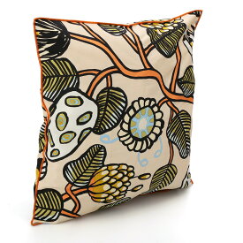 〈TIMESALE〉〈ポイント5倍〉マリメッコ／MARIMEKKO "Tiara クッションカバー 50x50cm ・ティアラ・北欧デザイン (サンド×ウォームオレンジ×グリーン) 74585 820[返品OK]