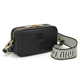 ミュウミュウ／MIUMIU 斜め掛けショルダー&カメラバッグ・クロスボディ・クラッチバッグ(ブラック) 5BH225 SOFTY PADDED (2F8K(V_OOO)) NERO[返品無料]