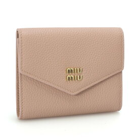 ミュウミュウ／MIU MIU "レザー 財布” 二つ折り財布・コンパクトウォレット(オーキッドピンク) 5MH040 ADT7 F0615／ORCHIDEA[返品無料]