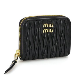 ミュウミュウ／MIU MIU "マテラッセレザー コインケース” コンパクトウォレット(ブラック) 5MM268 AFPP F0002／NERO[返品無料]