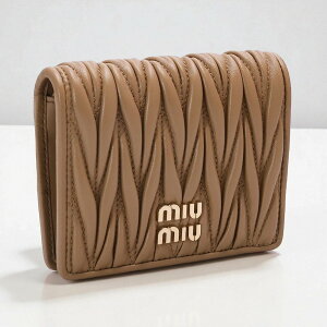 �q�N�[�|��5%OFF�r�~���E�~���E�^MIU MIU �}�e���b�Z���U�[ �܂���z�h 2�܂���z�E�R���p�N�g�E�H���b�g(�L������) 5MV204 MATELASSE'MIU CARAMEL�^5MV204 AFPP F098L[�ԕiOK]