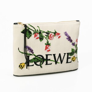 �q�N�[�|��5%OFF�r���G�x�^LOEWE OBLONG POUCH�E�I�u�����O�|�[�`(�W���J�[�h&�J�[�t)�h �{�^�j�J���h�J�E���X�g���b�g�t���N���b�`�o�b�O(�G�N����) C730C63X22 2370�^JACQUARD��CALF�^ECRU