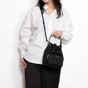 �q�|�C���g5�{�r�v���_�^PRADA �v���_ �f���G�b�g Re-Nylon �o�P�b�g�o�b�O  �В��^�E�i�C����2WAY�V�����_�[�o�b�O(�u���b�N×�S�[���h) 1BH038 RV44 V UOP F0002�^NERO[�ԕiOK]