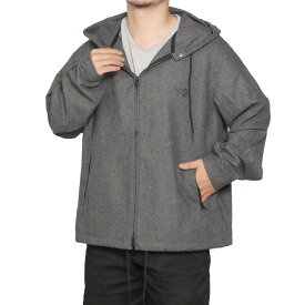 ＼クーポン5%OFF／ アディダス・ワイスリー／ADIDAS・Y-3 ”FLANNEL HD TOP” ロゴジップフーディ・ユニセックス・フード付きジップアップパーカー・ウール混・長袖(ブラック・ダークグレー)／IZ1881・JE3429[返品OK]