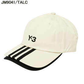＼クーポン5%OFF／ 【11月SALE】アディダス・ワイスリー／ADIDAS・Y-3 ”3S CAP・スリーエスキャップ メンズ レディース・ロゴ×ライン入り・ベースボールキャップ・帽子(ホワイト・ブラック) JM9041・JN7183／TALC・BLACK[返品OK]