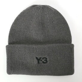 ＼クーポン5%OFF／アディダス・ワイスリー／ADIDAS・Y-3 ”Y-3 CL BEANIE・クラッシックビーニー" ユニセックス ロゴ入り・ニットキャップ・ニット帽・帽子(グレー) KC0445／GRANITE[返品OK]