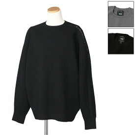 ＼ポイント5倍／ アディダス・ワイスリー／ADIDAS・Y-3 ”3S KNIT CREW・3Sニットクルー”メンズ・レディース・ニット・オーバーサイズ・ウールナイロン(ブラック・グレー) IW7483・JD9842[返品OK]