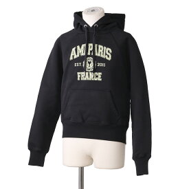 【5月目玉&P5倍】アミ パリス／AMI PARIS ”アレクサンドル マテュッシ" LOGO HOODIE　ロゴフーディー" ラグランスリーブ フード付 長袖プルオーバーパーカー・スウェット トレーナー (ブラック) USW210.747 001