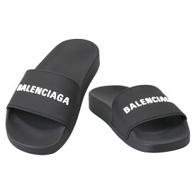 【3月目玉&P5倍】バレンシアガ／BALENCIAGA "POOL・プールスライドサンダル"ラバーロゴサンダル(ブラック×ホワイト) 565547 W1S80 1006／BLACK*WHITE