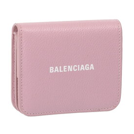 【P5倍】バレンシアガ／BALENCIAGA "CASH COIN AND CARD FLAP・フラップ付きコイン＆カードホルダー"ロゴ入り・2つ折り小財布・ミニ財布・コインケース(パウダーピンク×ホワイト) 594216 1IZI3 6990／POWDER PINK*L WHITE