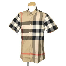 【S/S SALE＆クーポン5%OFF】バーバリー／BURBERRY "ショートスリーブ チェック ストレッチコットンポプリン シャツ"コットン半袖シャツ(アーカイブベージュ) 8017322 A7028／ARCHIVE BEIGE IP CHK