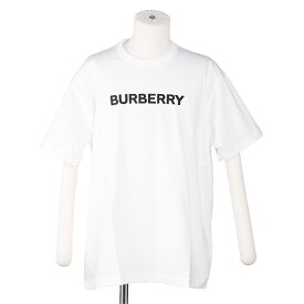 【S/S SALE＆P5倍】バーバリー／BURBERRY "HARRISTON"ロゴプリント コットン オーバーサイズ 半袖Tシャツ(ホワイト・ブラック) 8055307・BLACK／8055309・WHITE