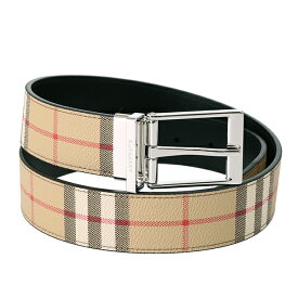 【P5倍】バーバリー／BURBERRY "MB LOUIS35 RVS DFC・ルイス35"メンズ 35MM リバーシブル チェックベルト(アーカイブベージュ×シルバー) 8069854 A7026／ARCHIVE BEIGE*SILVER