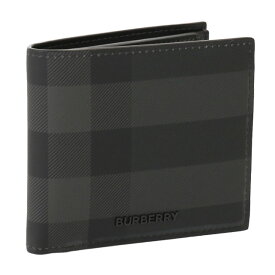 【P5倍】バーバリー／BURBERRY"MS CC BILL COIN"チャコールチェック バイフォールド コインウォレット・小銭入れ付き2つ折り財布(チャコール) 8070201／CHARCOAL