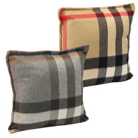 【P5倍】バーバリー／BURBERRY "HM HLF MGA CHK CUSHION・チェック カシミアクッション" 52×52cm・スクエア型クッション(アーカイブベージュ・グレー) 8078446 A7026・8078447 A1345／ARCHIVE BEIGE・GREY