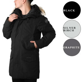 【P5倍】カナダグース・ブラックレーベル／CANADA GOOSE・BLACK LABEL "LANGFORD PARKA・ラングフォードパーカー"ファー付きメンズダウンジャケット(グレー・ブラック・ライトグレー) 2062MB 66・61・200／SLIM FIT