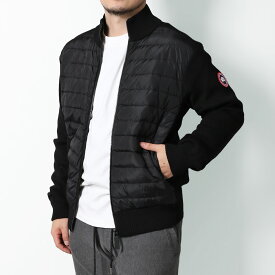 【クーポン5%OFF】カナダグース／CANADA GOOSE "HYBRIDGE KNIT JACKET・ハイブリッジニットジャケット"メンズ・ジップアップブルゾン・ダウン切替(ブラック) 6830M 9061／BLACK／SLIM FIT[返品OK]