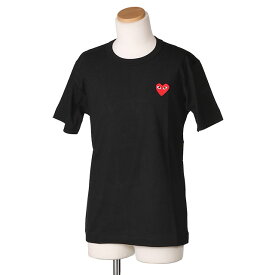 【P5倍】プレイ・コムデギャルソン／PLAY Comme des Garcons ハート刺繍ロゴ・半袖クルーネックTシャツ(ブラック・ホワイト) AZ-T108-051-1／AZ-T108-051-2