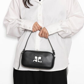 【TIME SALE】【P5倍】クレージュ／COURREGES "REEDITION・リーディション バゲットバッグ" 斜め掛け レザーショルダーバッグ・クロスボディ (ブラック) 323GSA060CR0027／BLACK[返品OK]