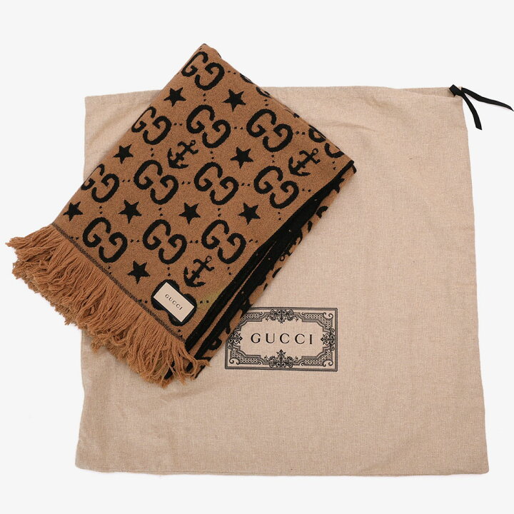 楽天市場】【P5倍】グッチ／GUCCI リバーシブル ブランケット ”ウール 
