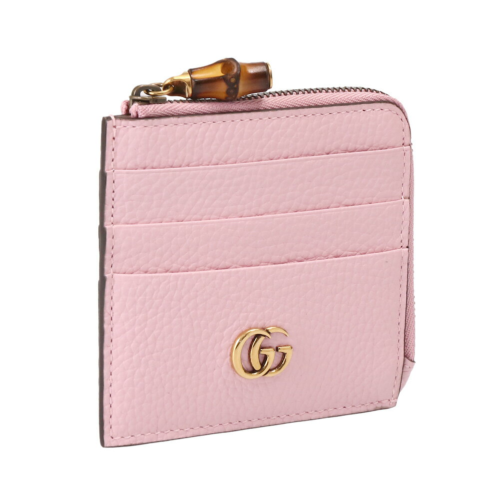【ｸｰﾎﾟﾝ5%OFF】グッチ／GUCCI ダブルG・ミニウォレット・カードケース・ 財布・コインケース・バンブー付き (ピンク) 739497 AABXM 5823／PINK