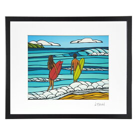 【スーパーSALE割引】ヘザーブラウン／HEATHER BROWN "ART PRINT W50.8×H40.6cm・LOVE AND SURF・アートプリント・ラブアンドサーフ"Lサイズ横・サイン入り・絵画 HB9367P／LOVE AND SURF