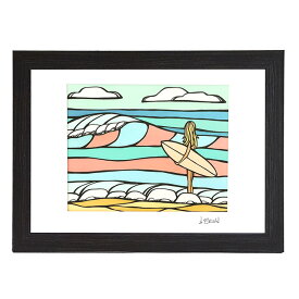 【額付き＆P10倍】ヘザーブラウン／HEATHER BROWN "ART PRINT W35.6×H28.0cm・CANDY SURF・アートプリント・キャンディサーフ"Mサイズ横・サイン入り・絵画 HB9546P／CANDY SURF